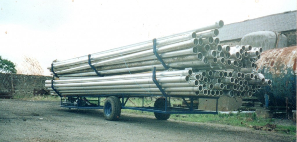 Aluminium Pipes on Trailer