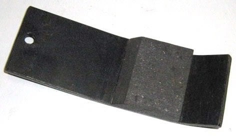 Drum over run brake pad
